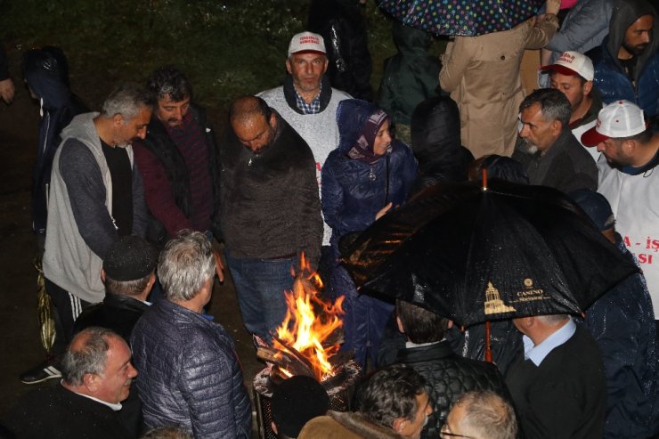 Arhavi’de çay fabrikası çalışanlarından eylem