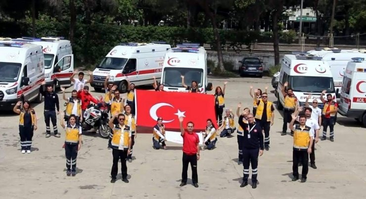 Aydın 112 personellerinden ‘Sarı Kahramanlar’ klibi